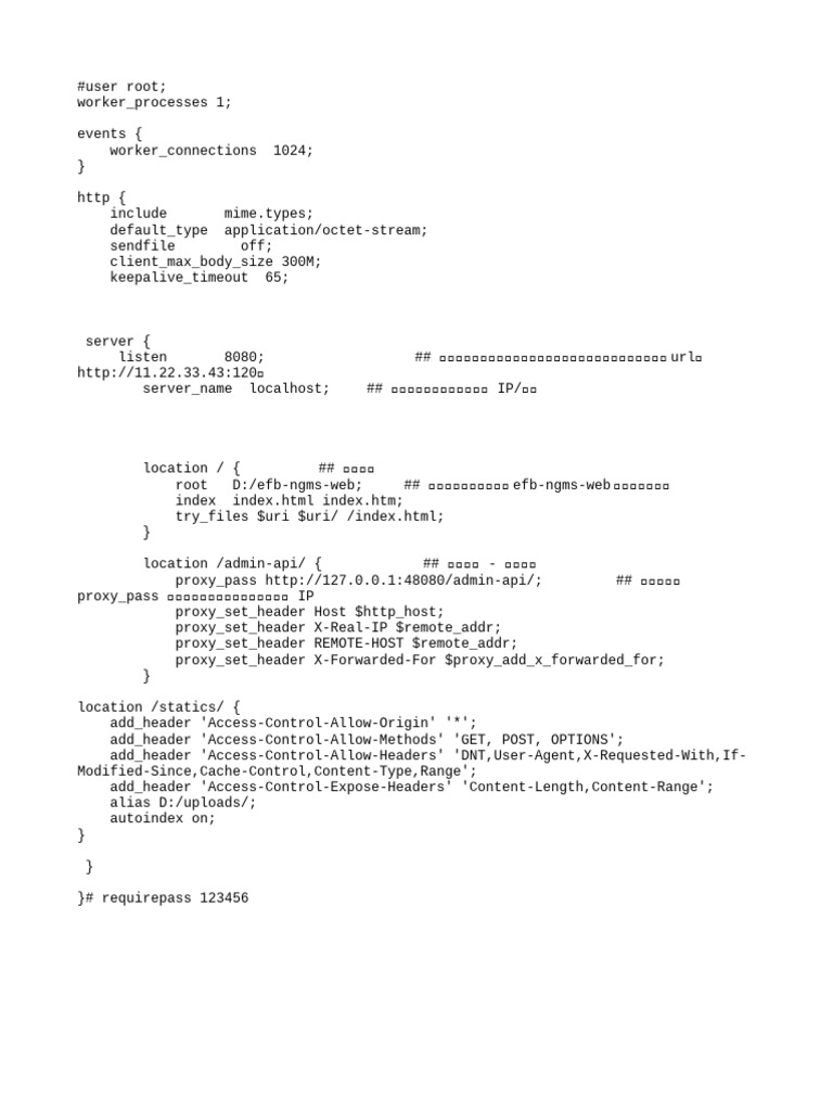Nginx Configuration for Flightplan App | PDF