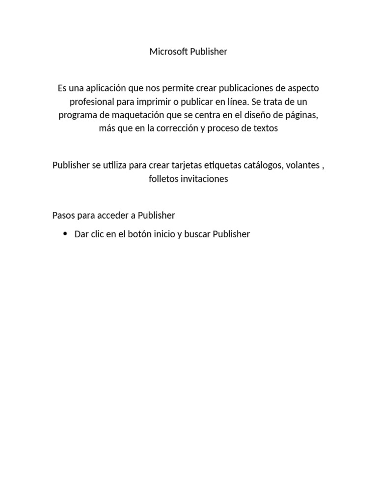 Guía para Usar Microsoft Publisher | PDF