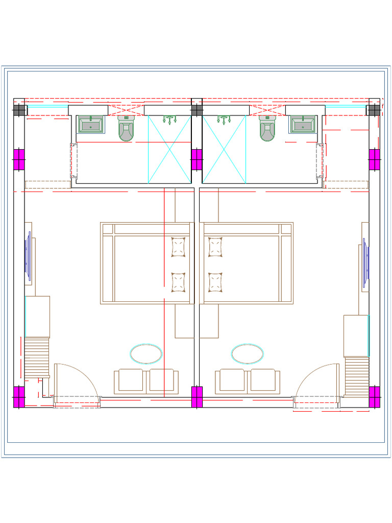 Proposed Ground Floor Bed Room Brick Working Plan | PDF
