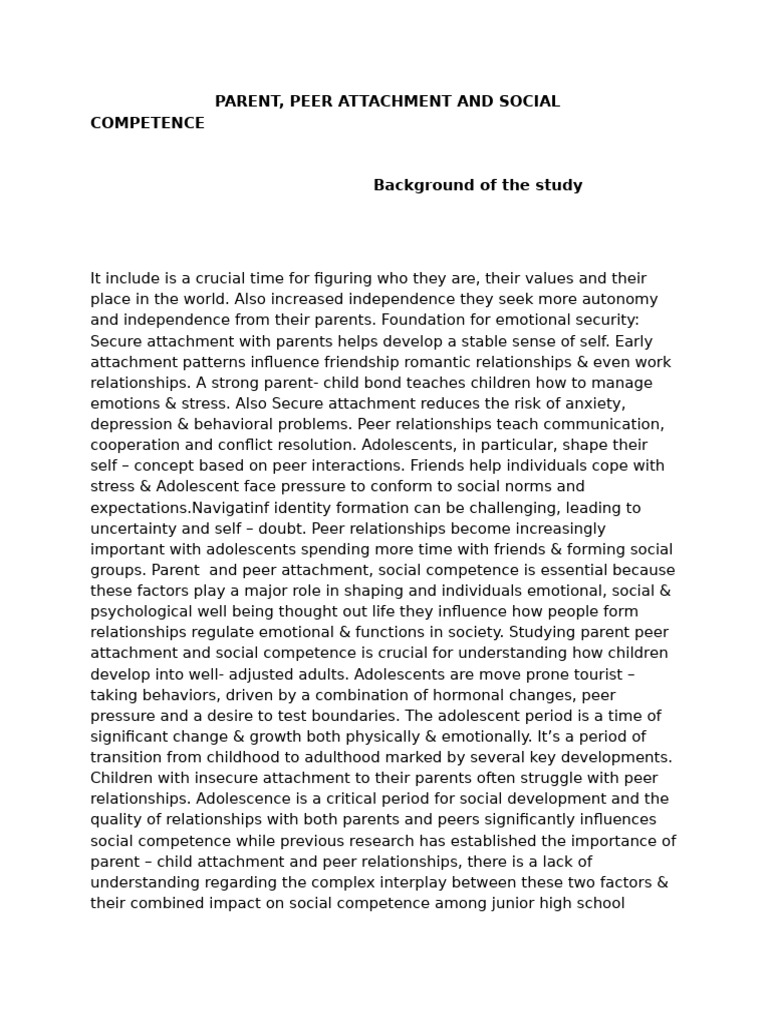 Document (2) | PDF | Attachment Theory | Adolescence