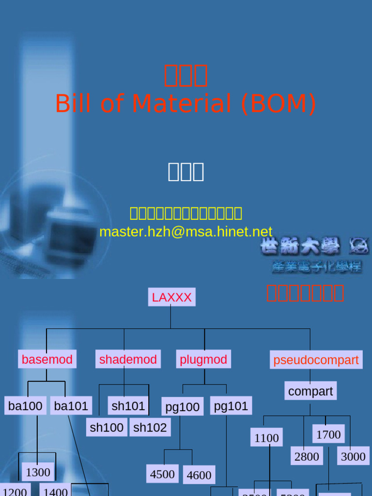 Bill of Material (BOM) | PDF