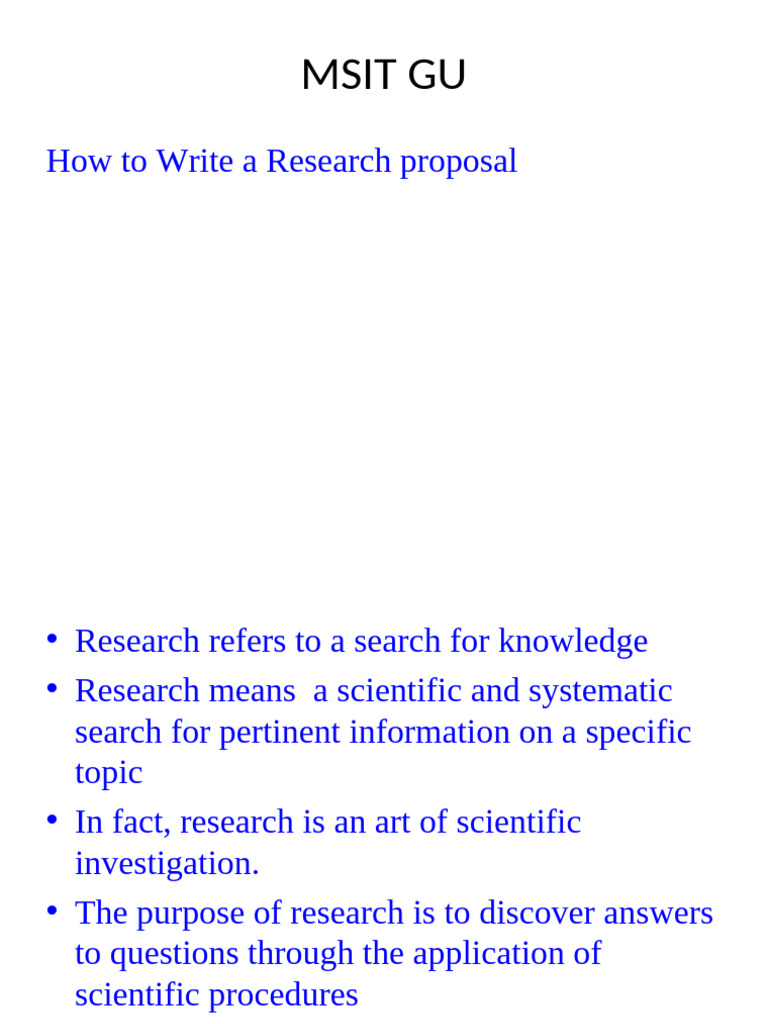 Research Proposal Writing Guide | PDF | Methodology | Knowledge
