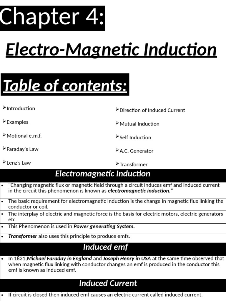 Understanding Electro-Magnetic Induction | PDF | Electromagnetic ...