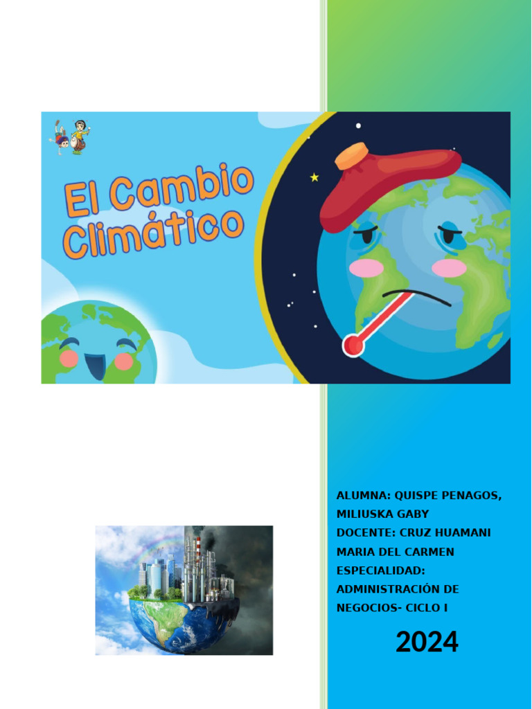 el cambio climatico | PDF | Cambio climático | Sustentabilidad
