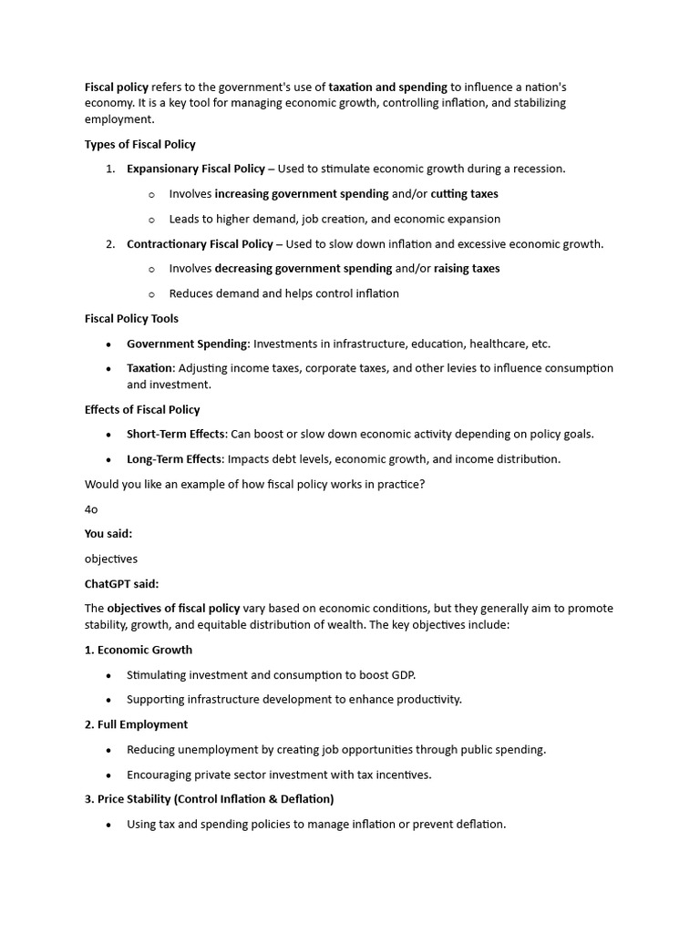 Understanding Fiscal Policy Essentials | PDF | Fiscal Policy | Taxes