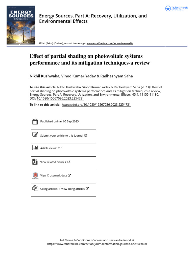 Mitigating Partial Shading in PV Systems | PDF | Photovoltaics ...