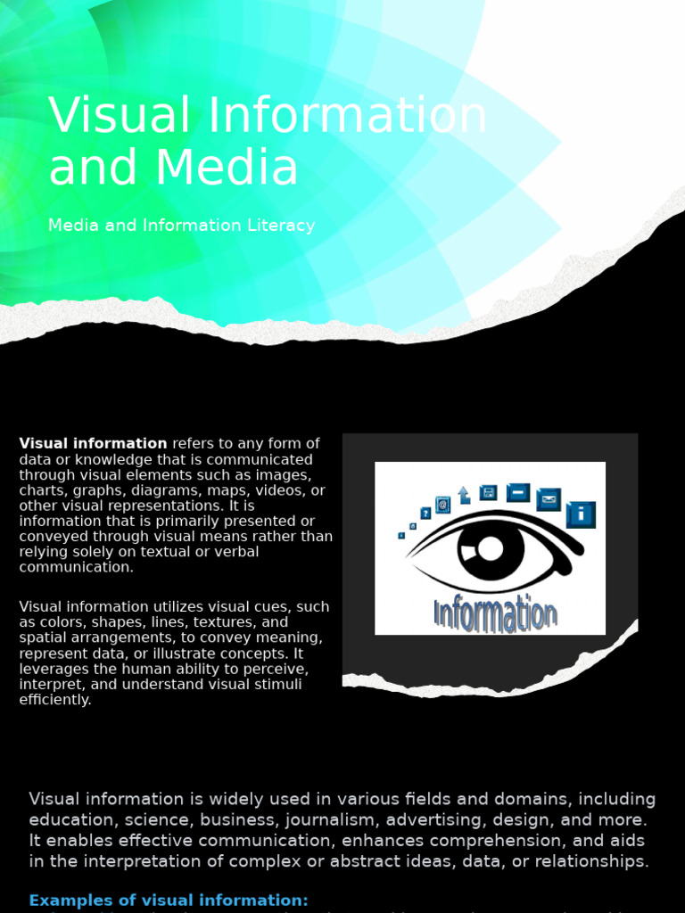 Lesson 4.2 Visual Information and Media | PDF | Infographics ...