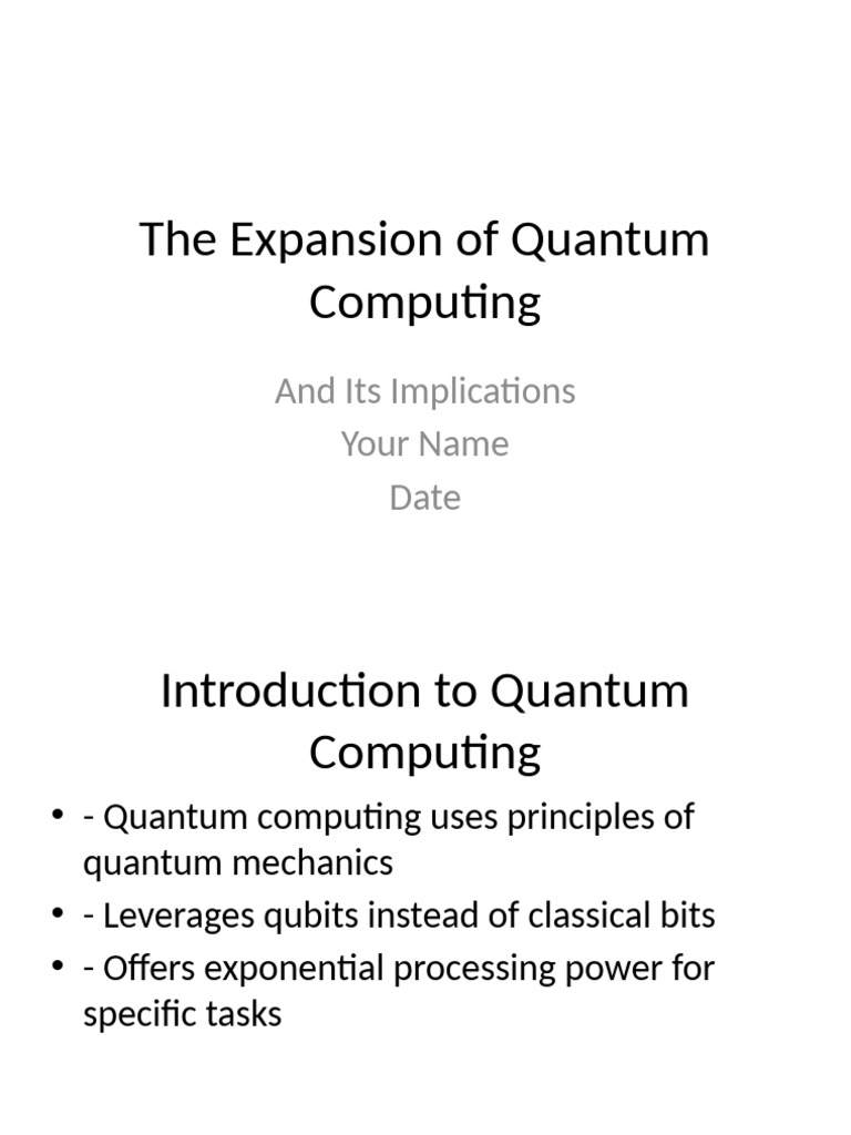 Quantum Computing: Future Impacts & Challenges | PDF