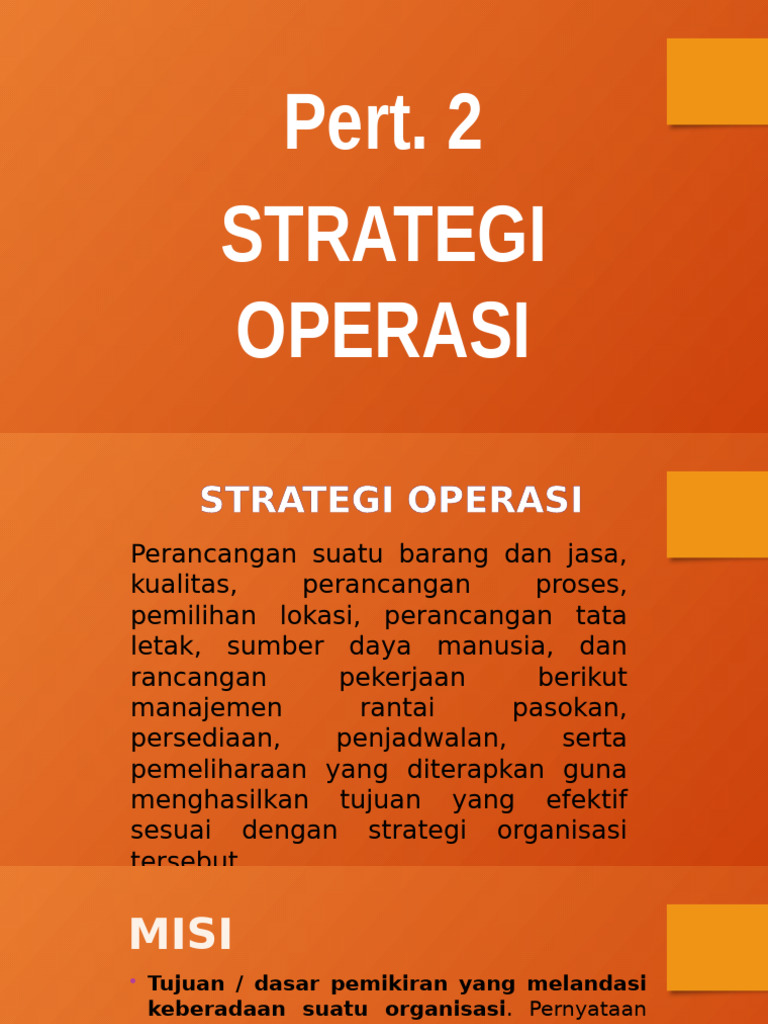 02 Strategi Operasi | PDF