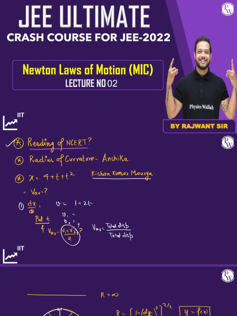 Newton's Laws of Motion 02 - Classnotes | PDF