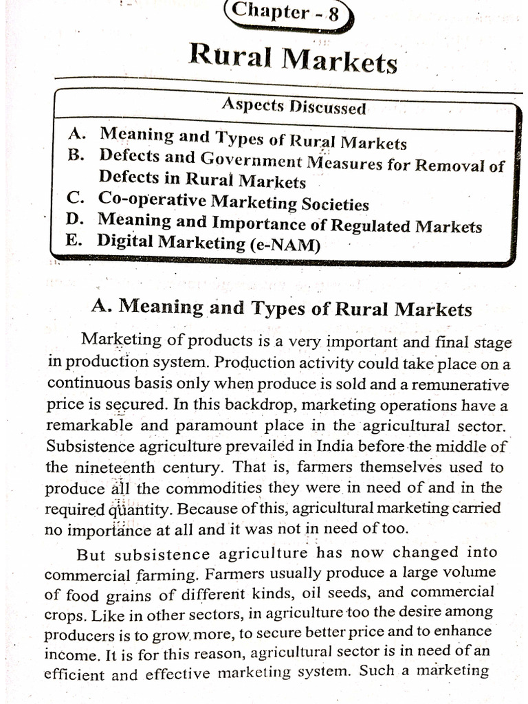 Chapter 8 Rural Economics | PDF