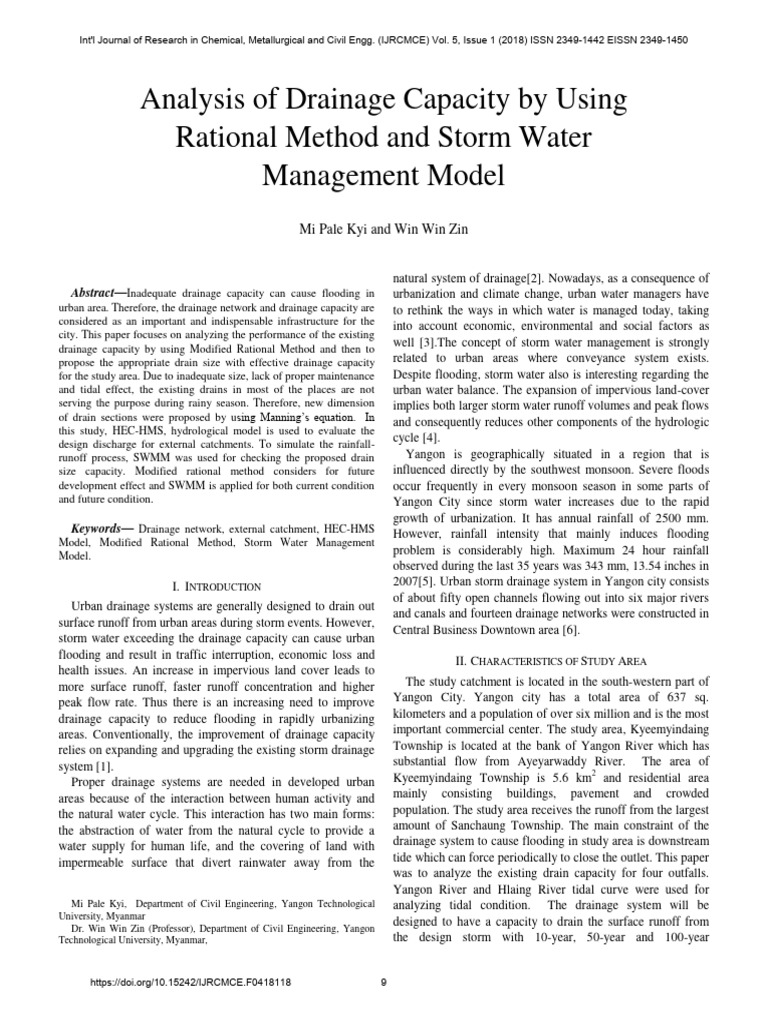 Analysis of Drainage Capacity by Using R | PDF | Flood | Drainage Basin