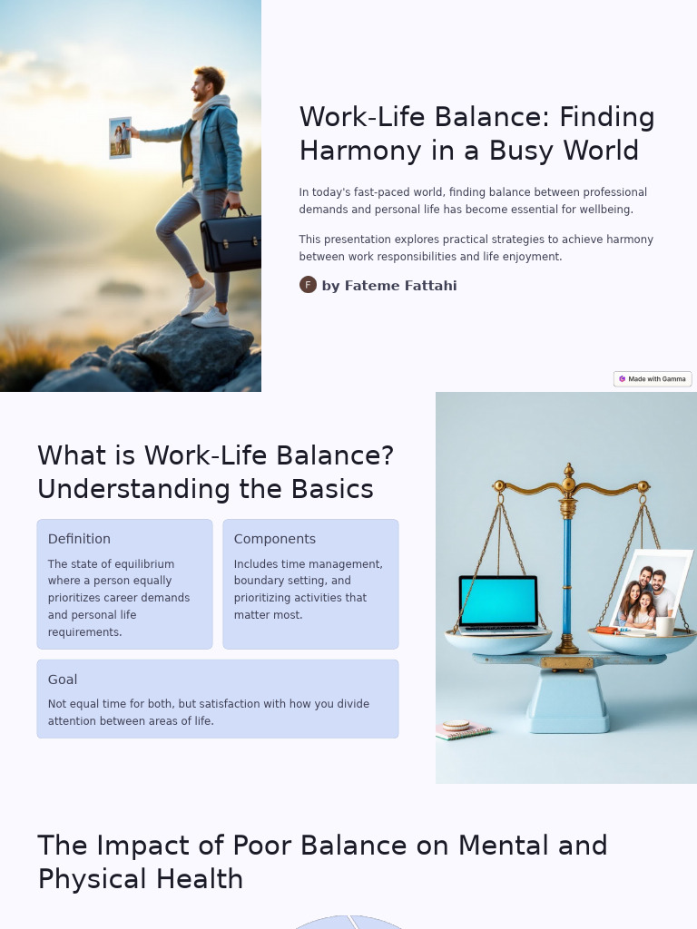 Achieving Work-Life Harmony Strategies | PDF | Stress (Biology ...