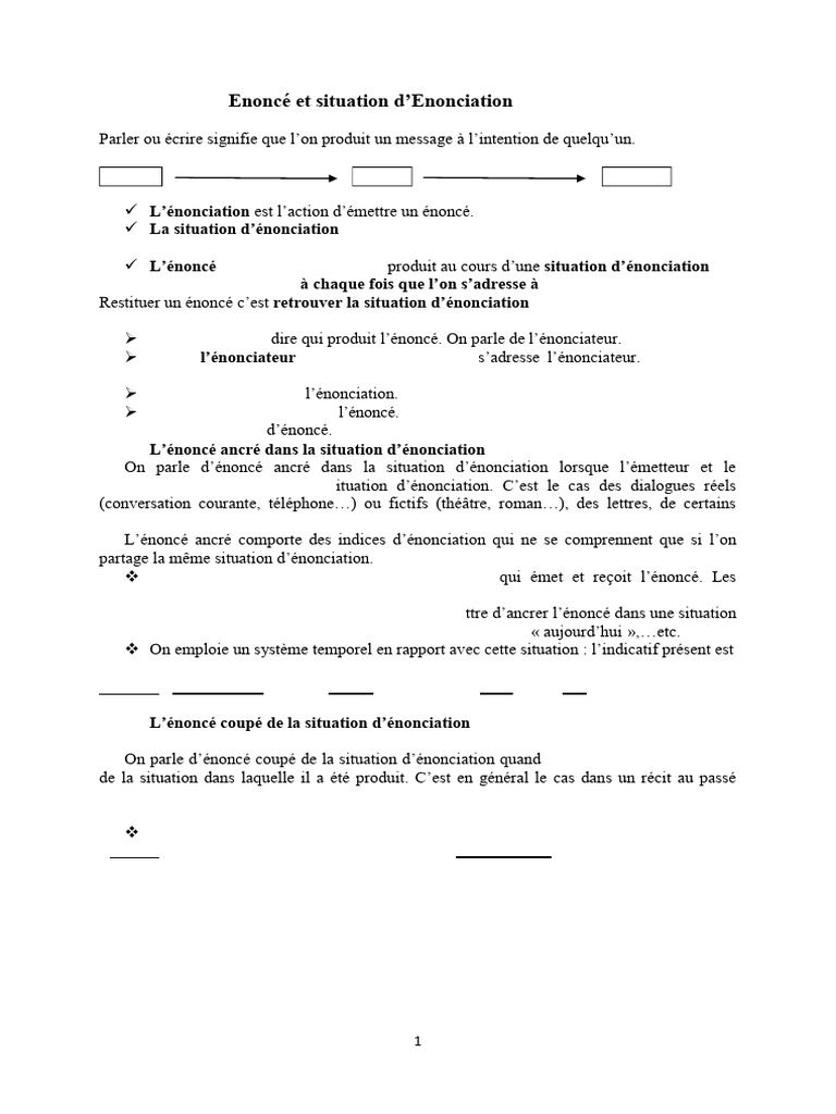 Types d'énoncés et énonciation | PDF | Linguistique | Grammaire