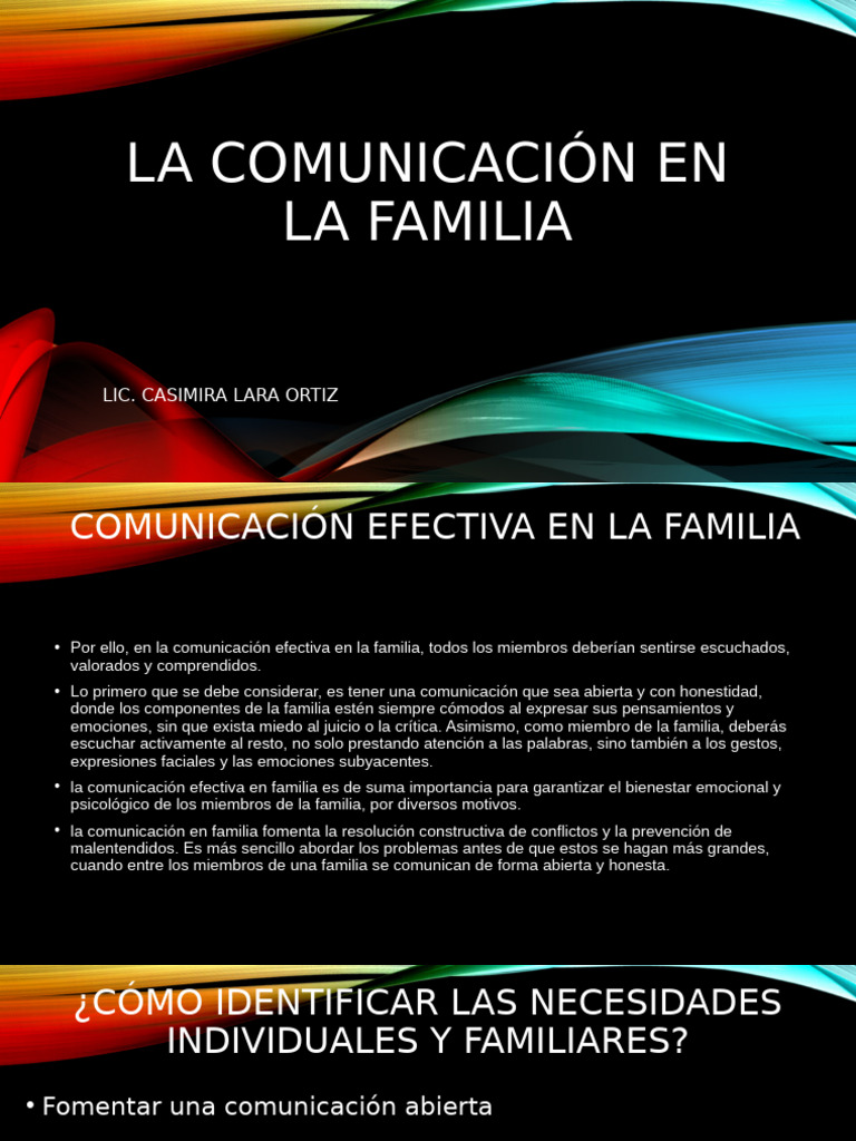 Comunicación Efectiva en la Familia | PDF