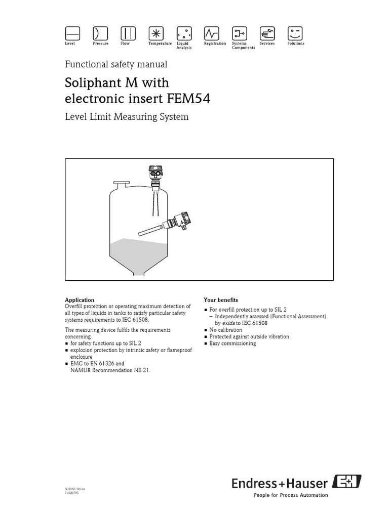 Soliphant M FEM54 Safety Manual | PDF | Switch | Relay