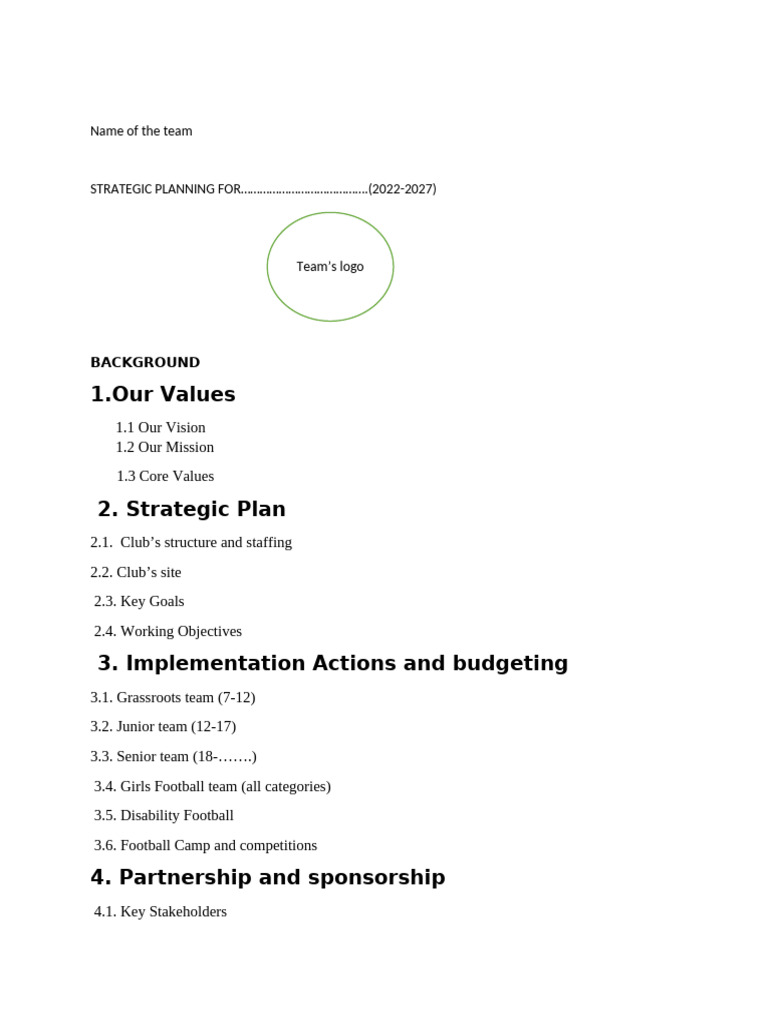 Strategic Plan Proposal | PDF