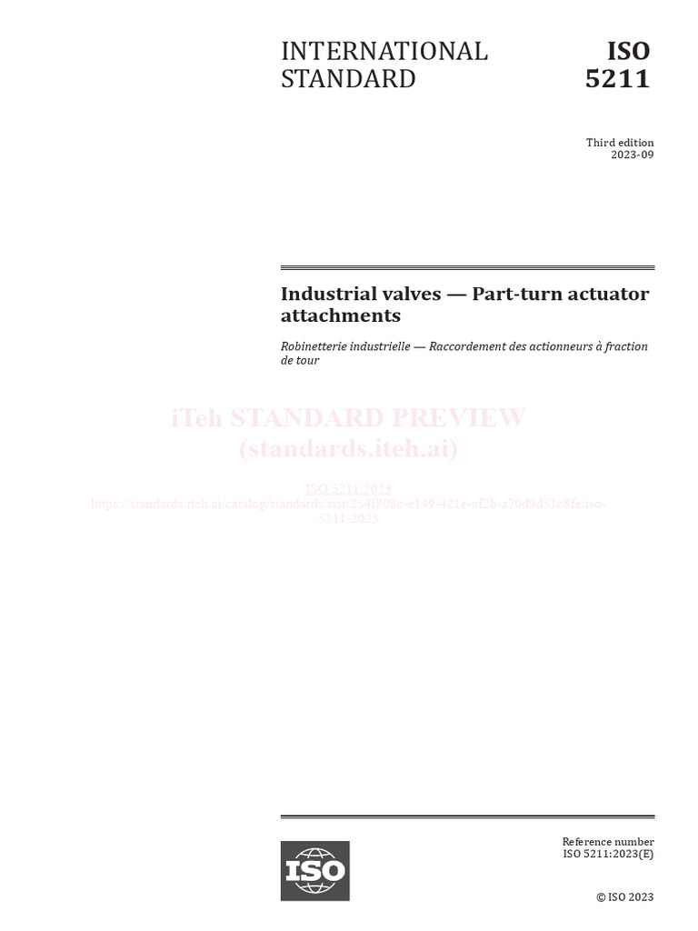 Iso 5211 2023 | PDF | Screw | International Organization For ...