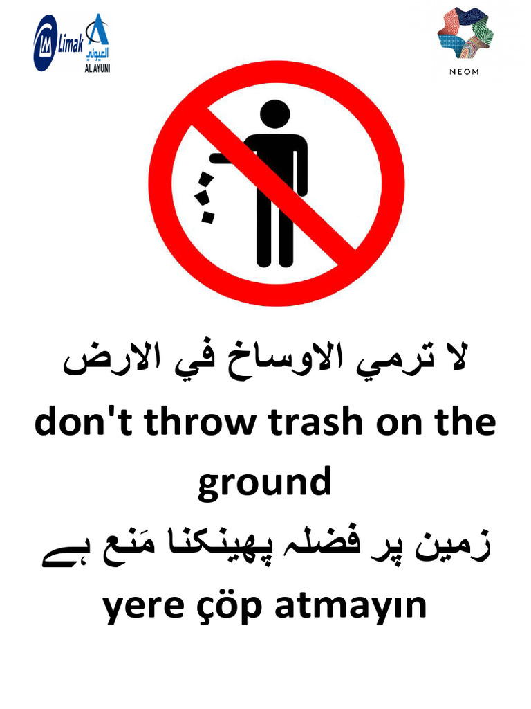 Don't Throw Trash On The Ground. A3 | PDF