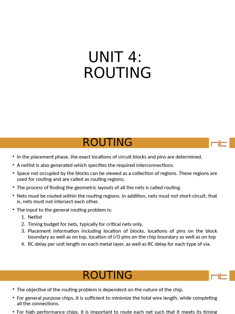 VLSI Routing Techniques Explained | PDF | Integrated Circuit | Computer ...