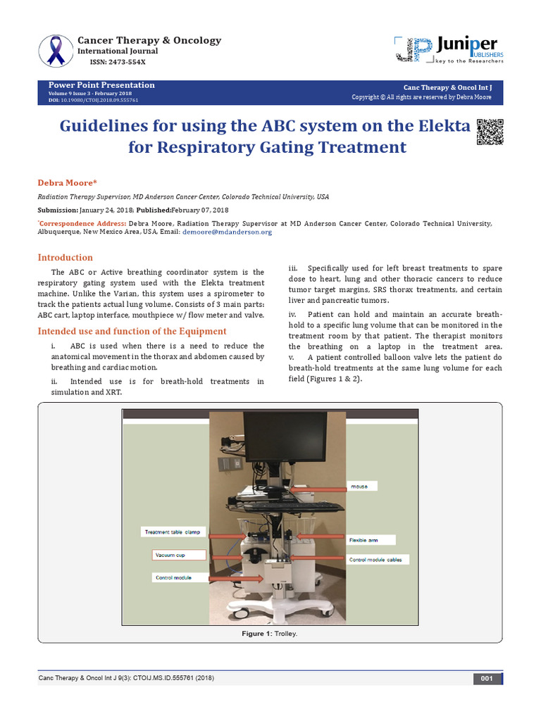 Guidelines for Elekta ABC System Use | PDF | Radiation Therapy | Lung ...