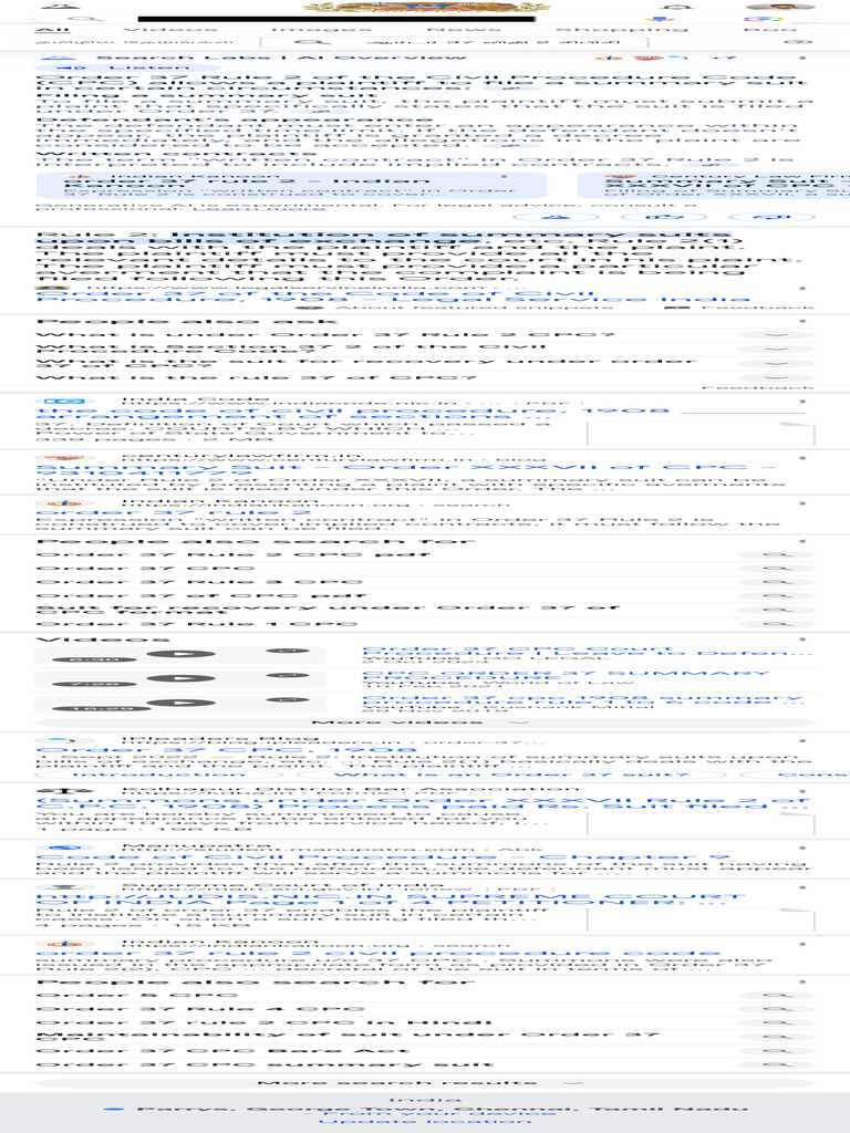 Summary Suit Under Order 37 CPC | PDF | Lawsuit | Justice