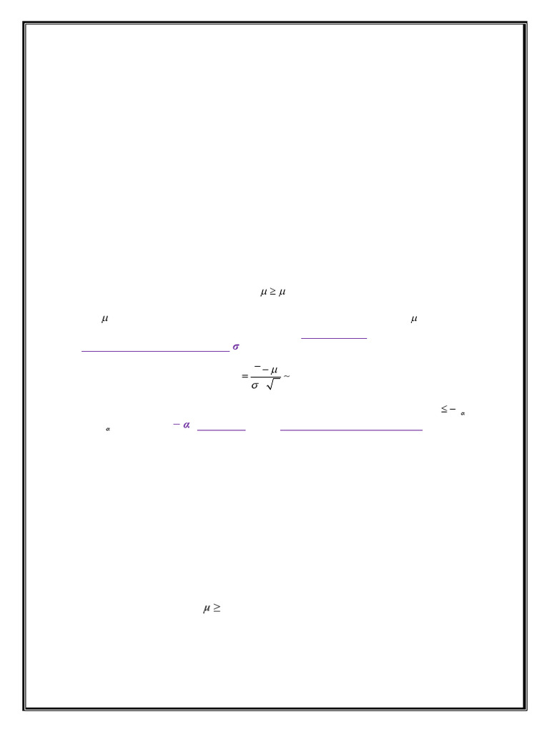 6-Testing of Hypothesis For One Sample M | PDF | Statistical ...