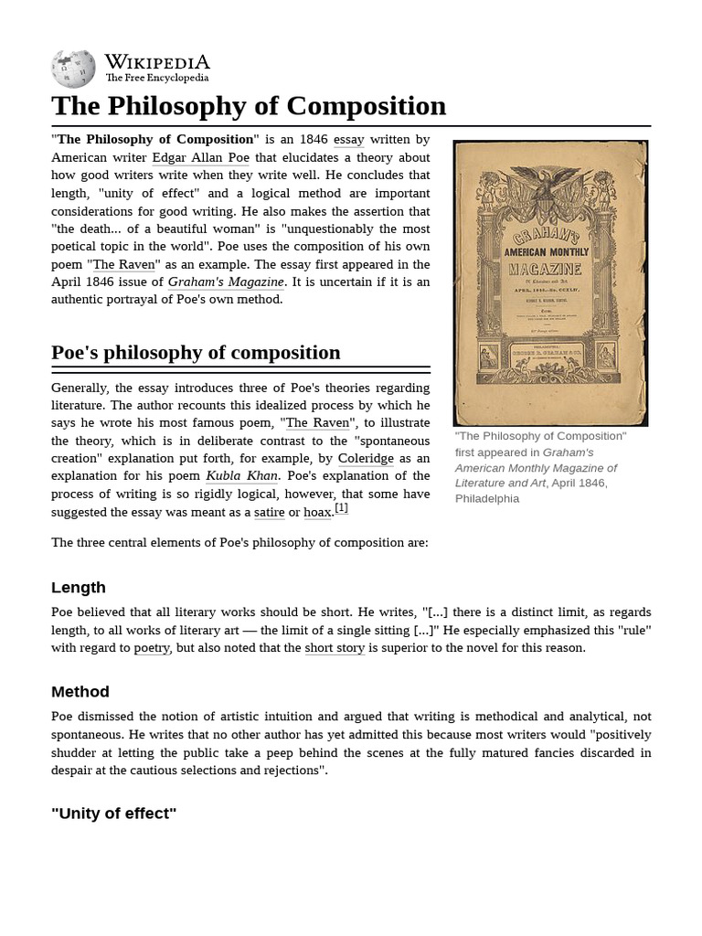 Poe's Composition Theory Explained | PDF