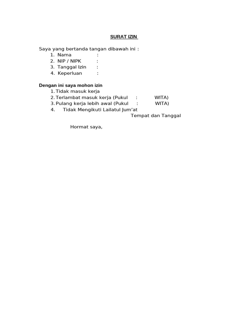 Surat Izin | PDF