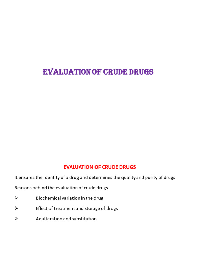 232 Evaluation of Crude Drugs | PDF | Solvent | Leaf