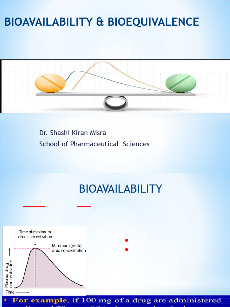 Bioavailability and Bioequivalence Overview | PDF