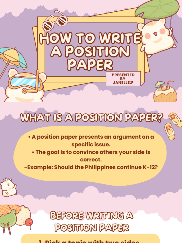 Writing a Position Paper Guide | PDF