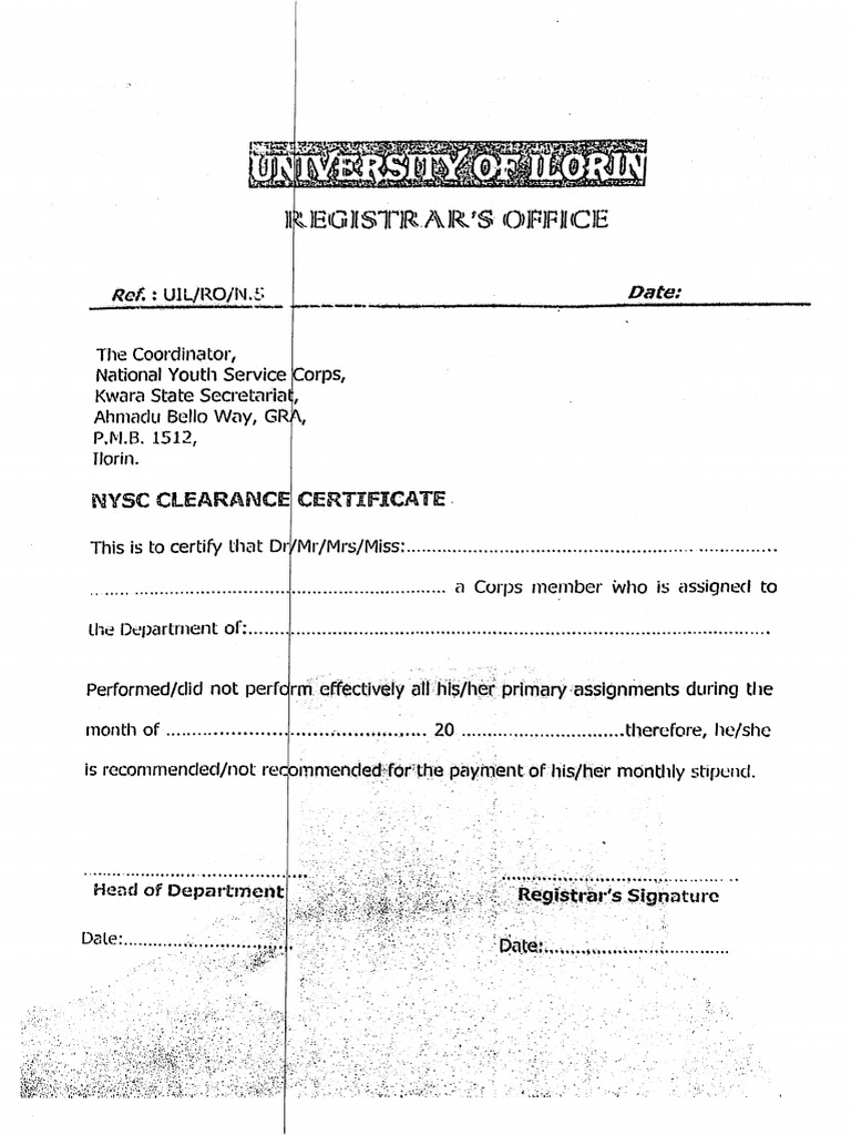 Clearance Letter | PDF