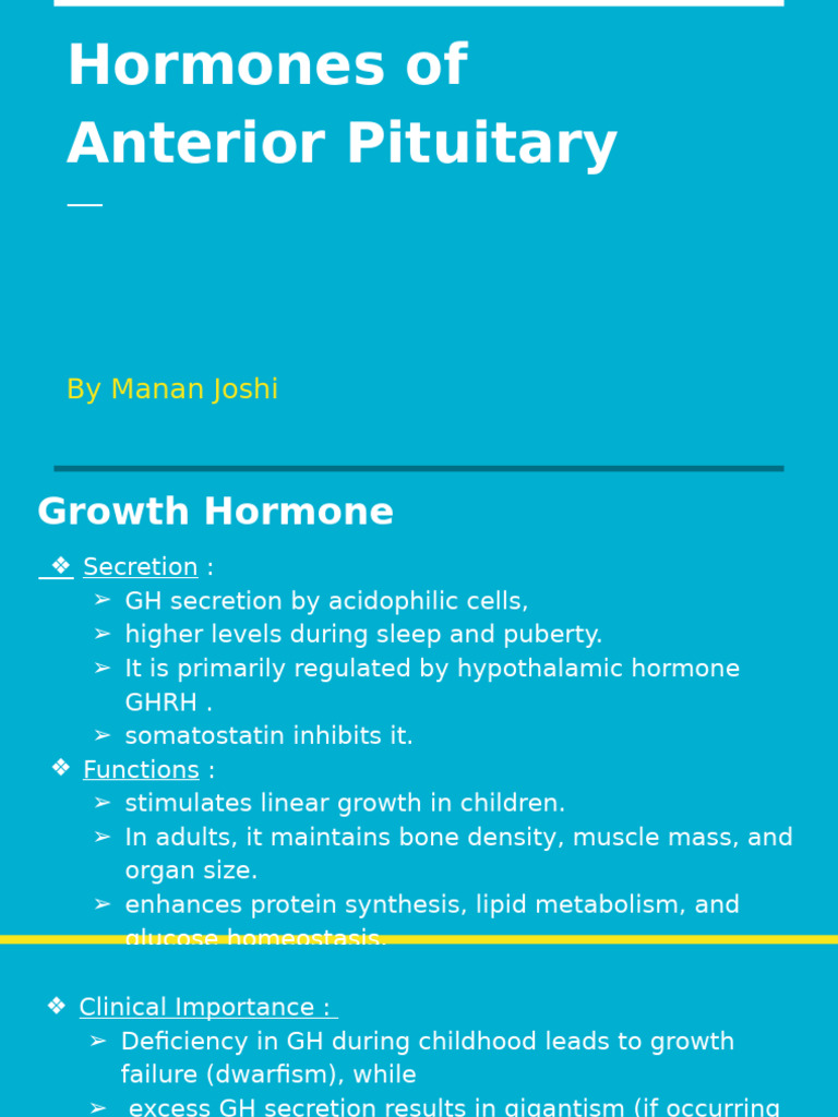 Hormones of Anterior Pituitary | PDF | Luteinizing Hormone | Thyroid ...