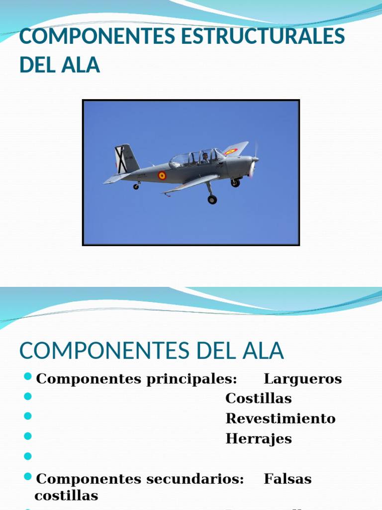 Componentes del Ala Arriostrada | PDF | Spar (Aeronáutica) | Revestimiento