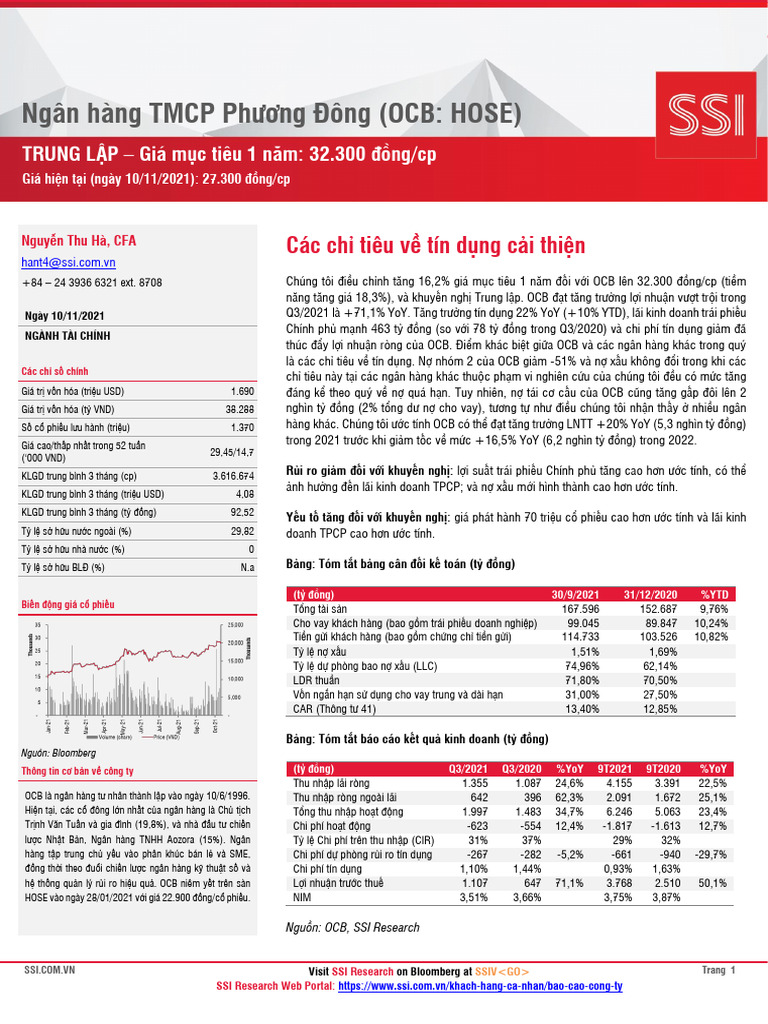 SSI OCB lần đầu | PDF