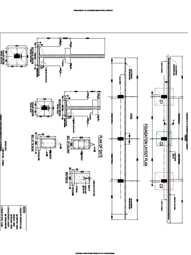 001 Gate Drawing Aiims - Model | PDF