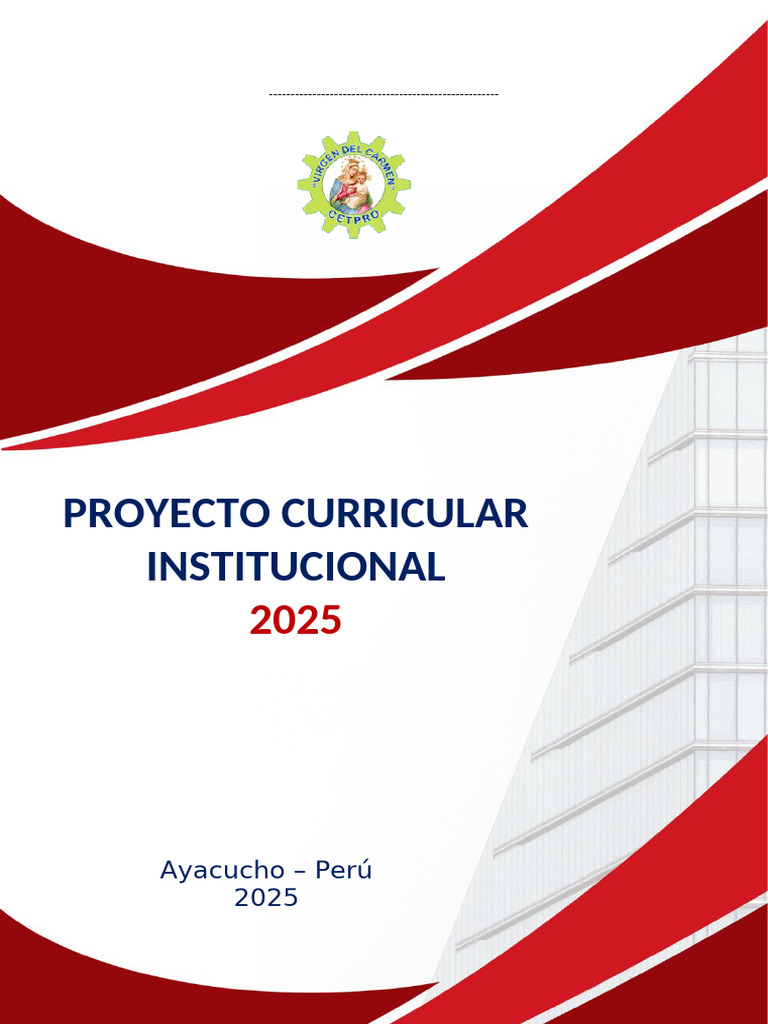 Proyecto Curricular Institucional 2025 | PDF | Plan de estudios ...