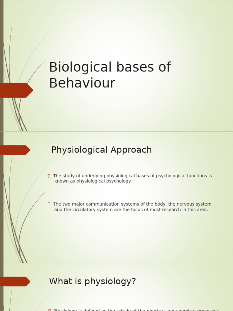 Biological Bases of Behaviour | PDF | Neurotransmitter | Neuron