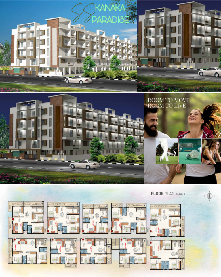 Detailed Floor Plans for 2-3 BHK Units | PDF