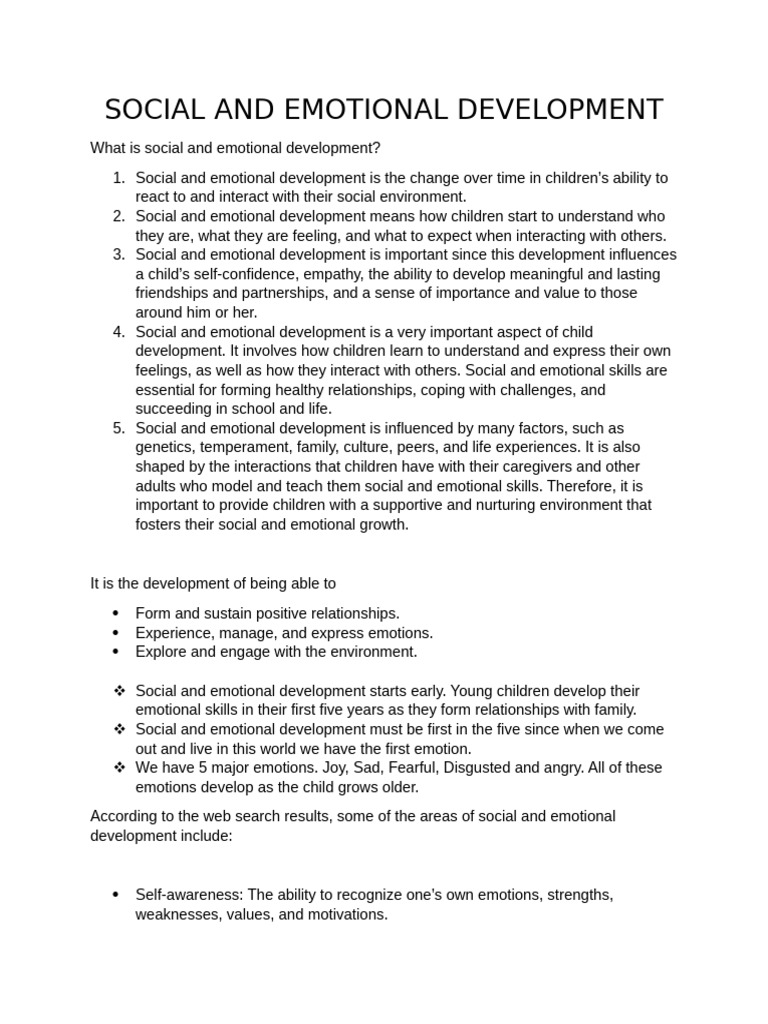 Understanding Social and Emotional Development | PDF | Emotions | Cognition