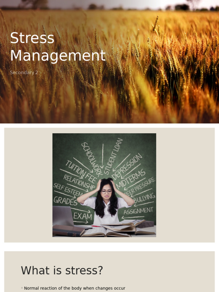 Understanding Stress and Management Techniques | PDF | Stress (Biology ...