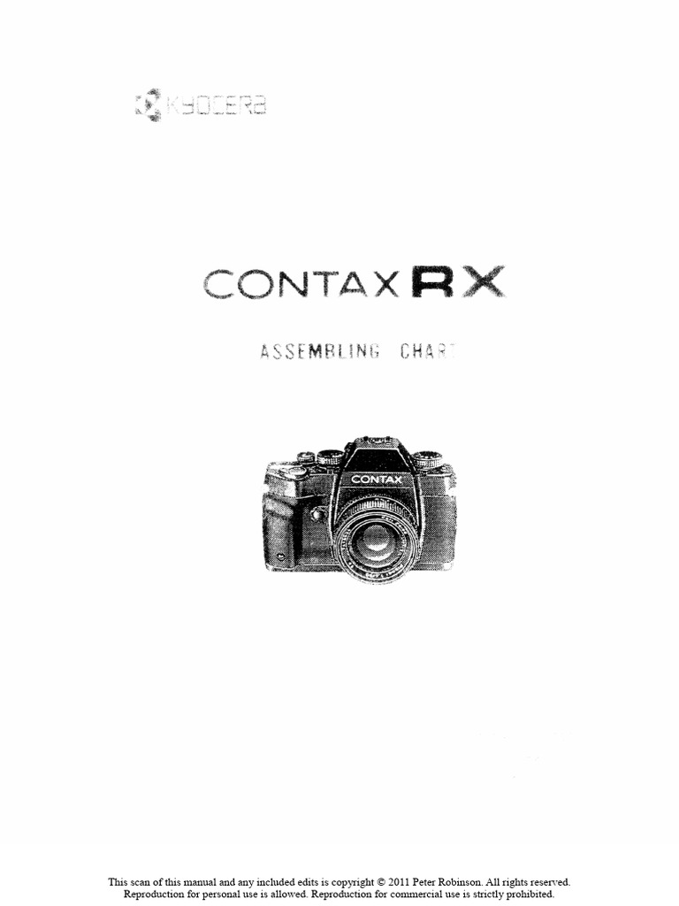 Contax RX Assembly Chart | PDF | All Rights Reserved | Intellectual ...
