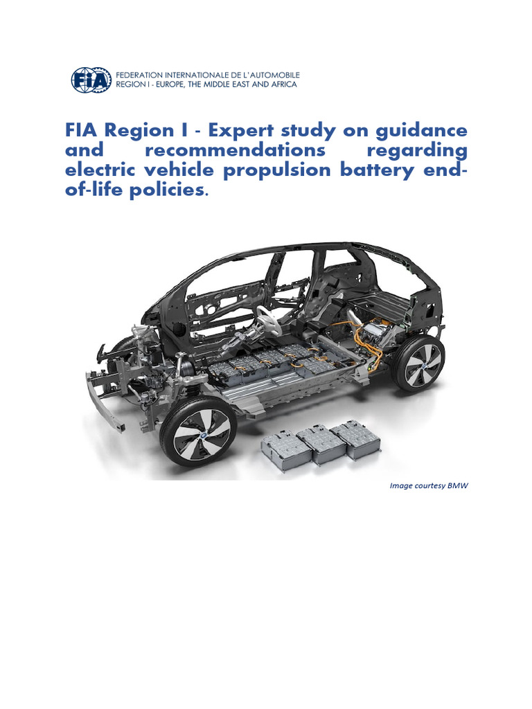 EV Battery End-of-Life Guidance Report | PDF | Lithium Ion Battery ...