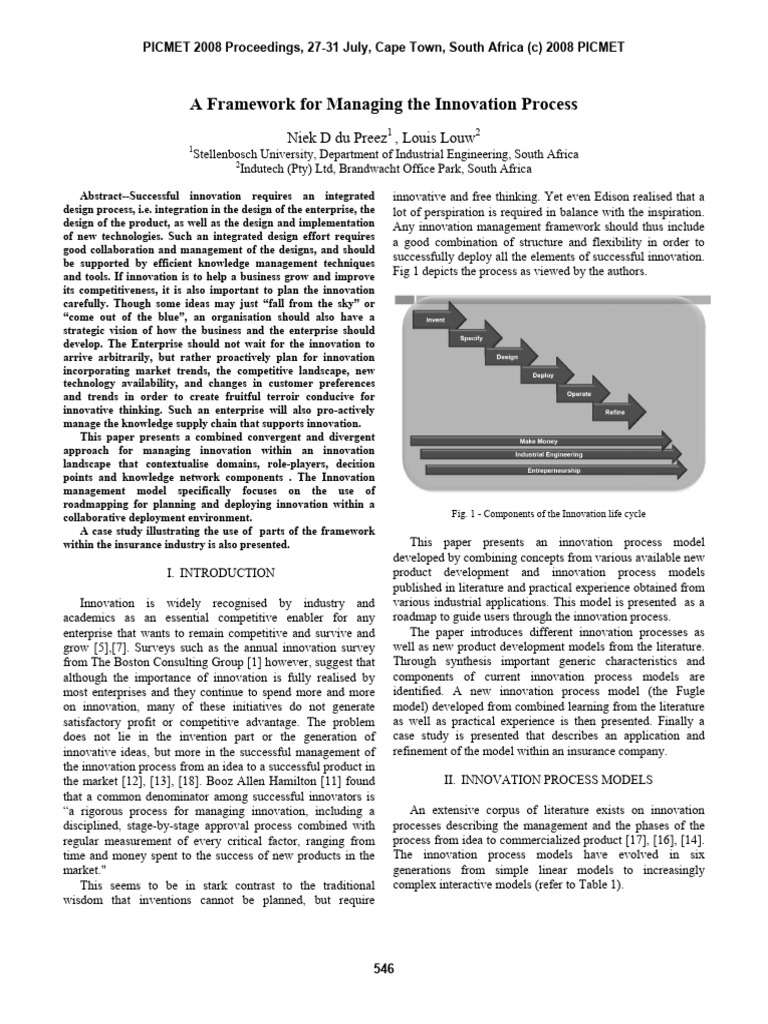 Innovation Management Framework Guide | PDF | Innovation | Evaluation