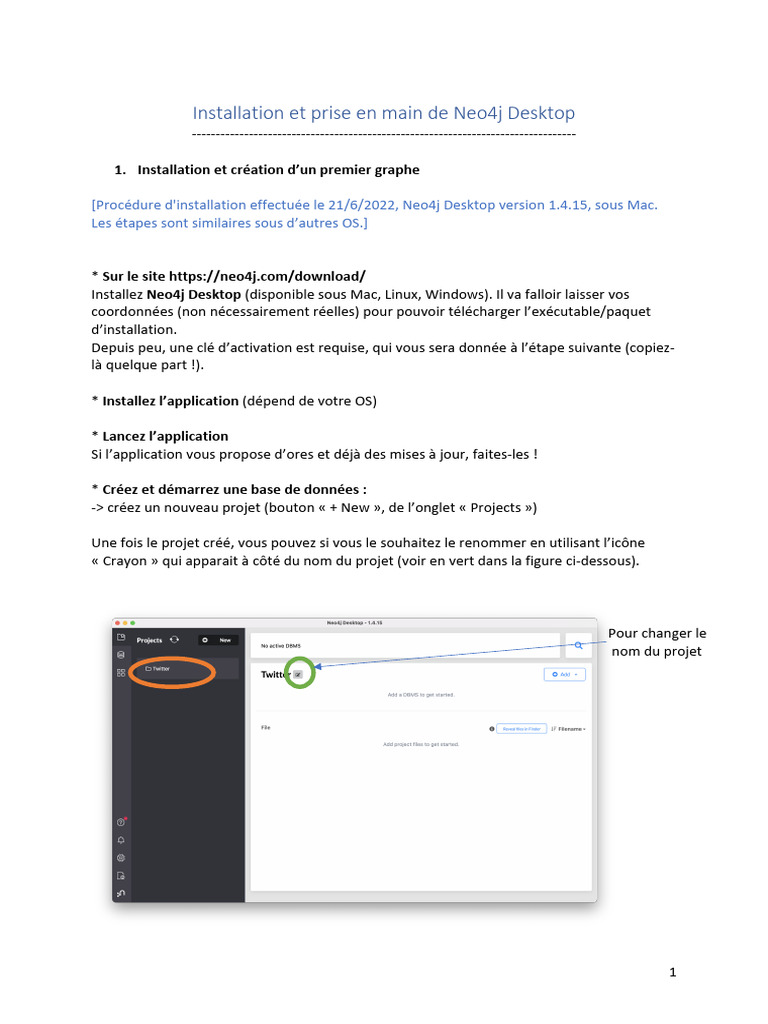 Installation de Neo4j Desktop et guide d'utilisation | PDF | Logiciel ...