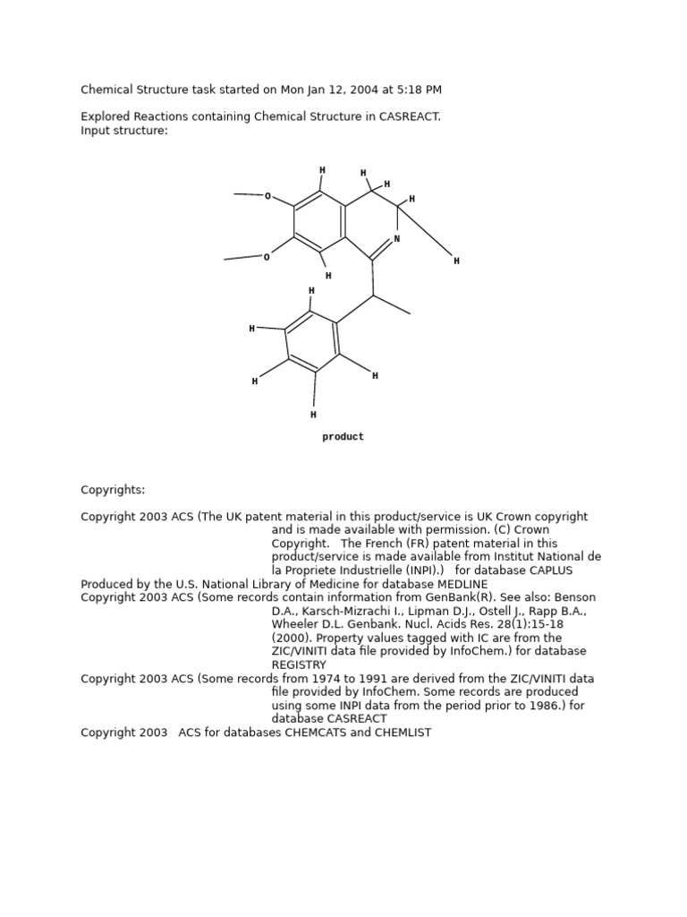 Chemical Structure Reactions Overview | PDF | Databases | Chemistry
