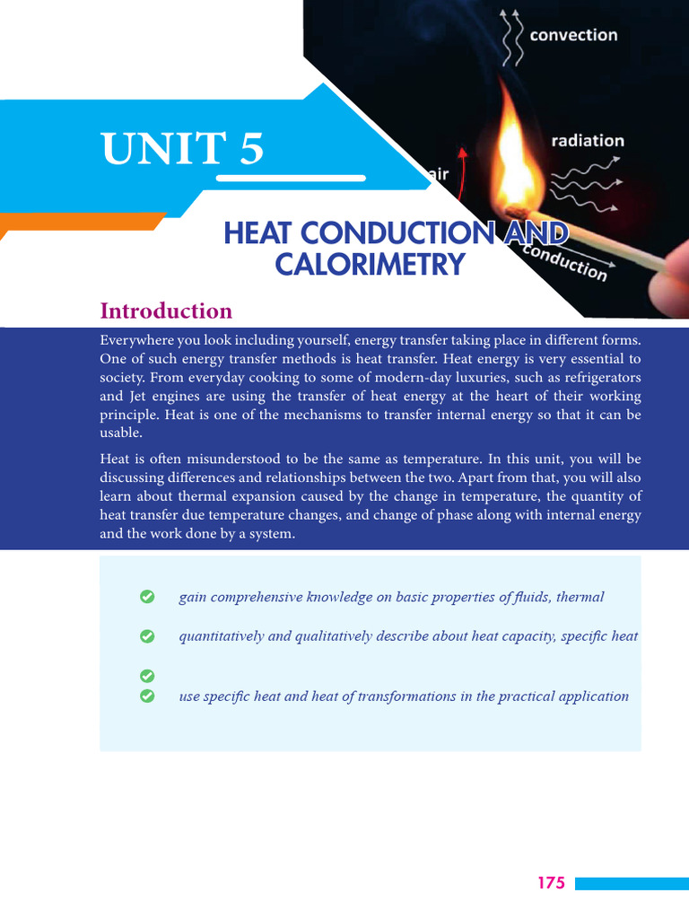 Heat Conduction and Calorimetry Concepts | PDF | Heat | Heat Transfer