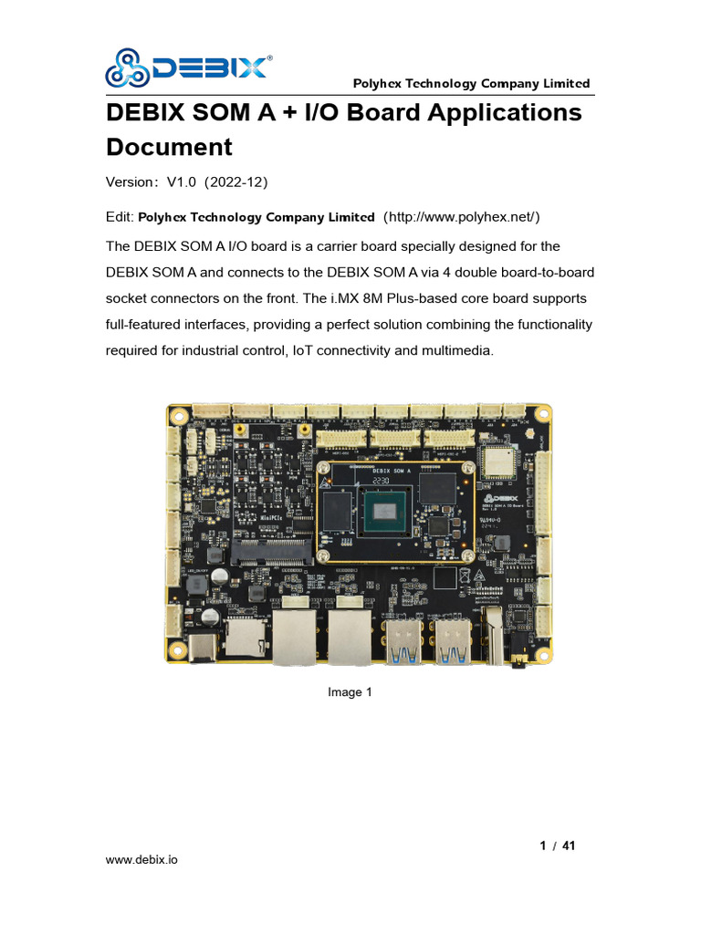 DEBIX SOM A I/O Board Overview | PDF | Input/Output | Computer Terminal
