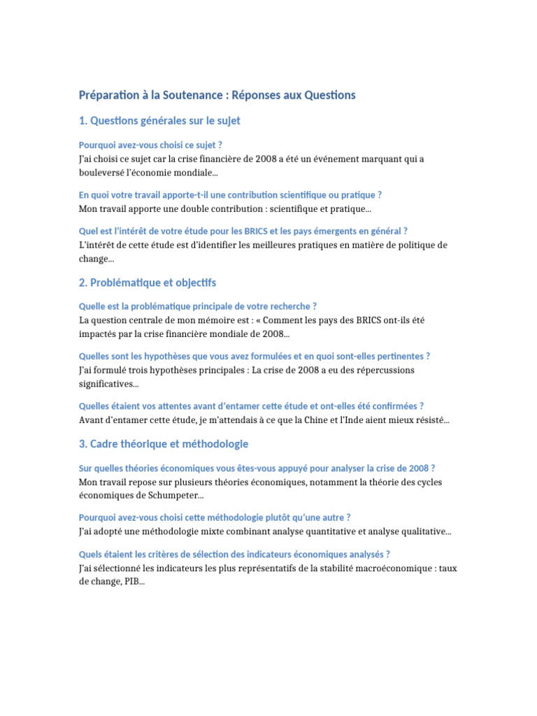 Impact de la Crise de 2008 sur les BRICS | PDF | Crise des subprimes ...